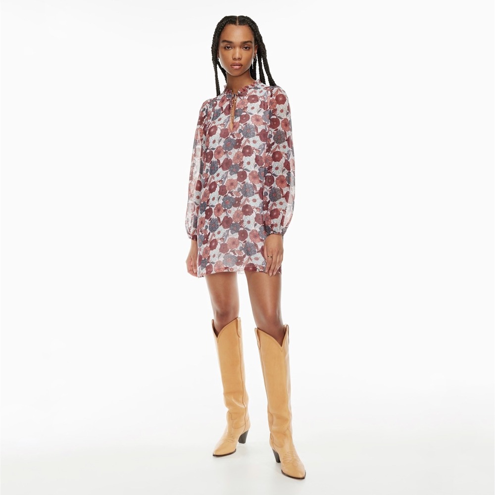 Aritzia | Wilfred | Molly Mini Dress Soft‎ Iris Terracotta Size S